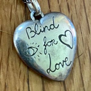 Gucci Blind for love silver necklace